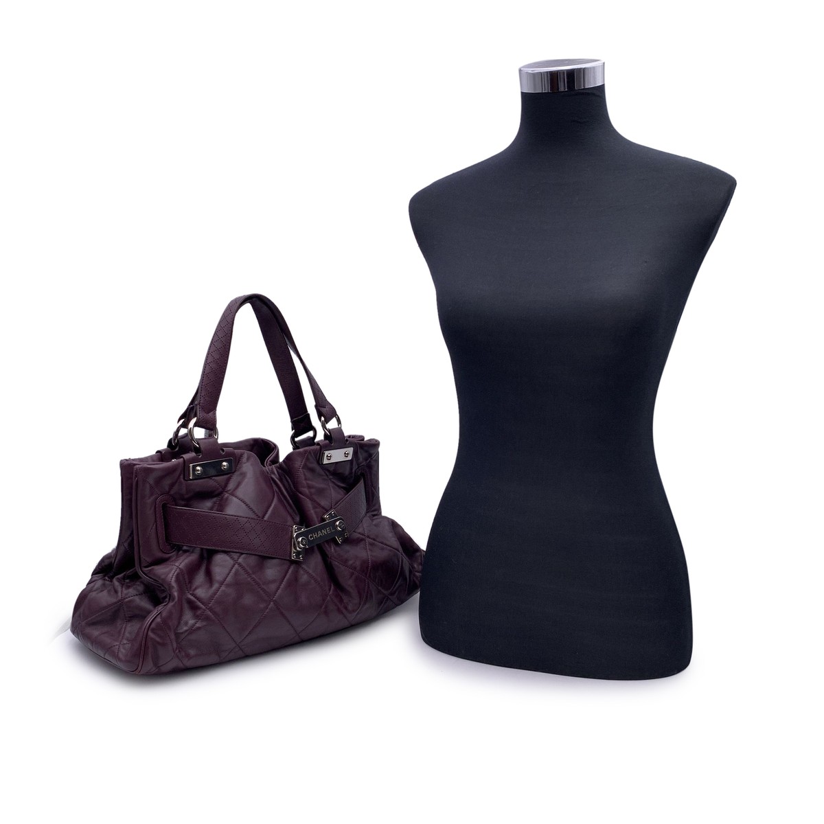 Authentic Chanel Limited Ed Purple Quilted Leather Paris-Londres