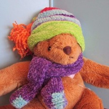 6" Stuffed Plush BEAR CHERISHED TEDDIES W/HAT AND SCARF
