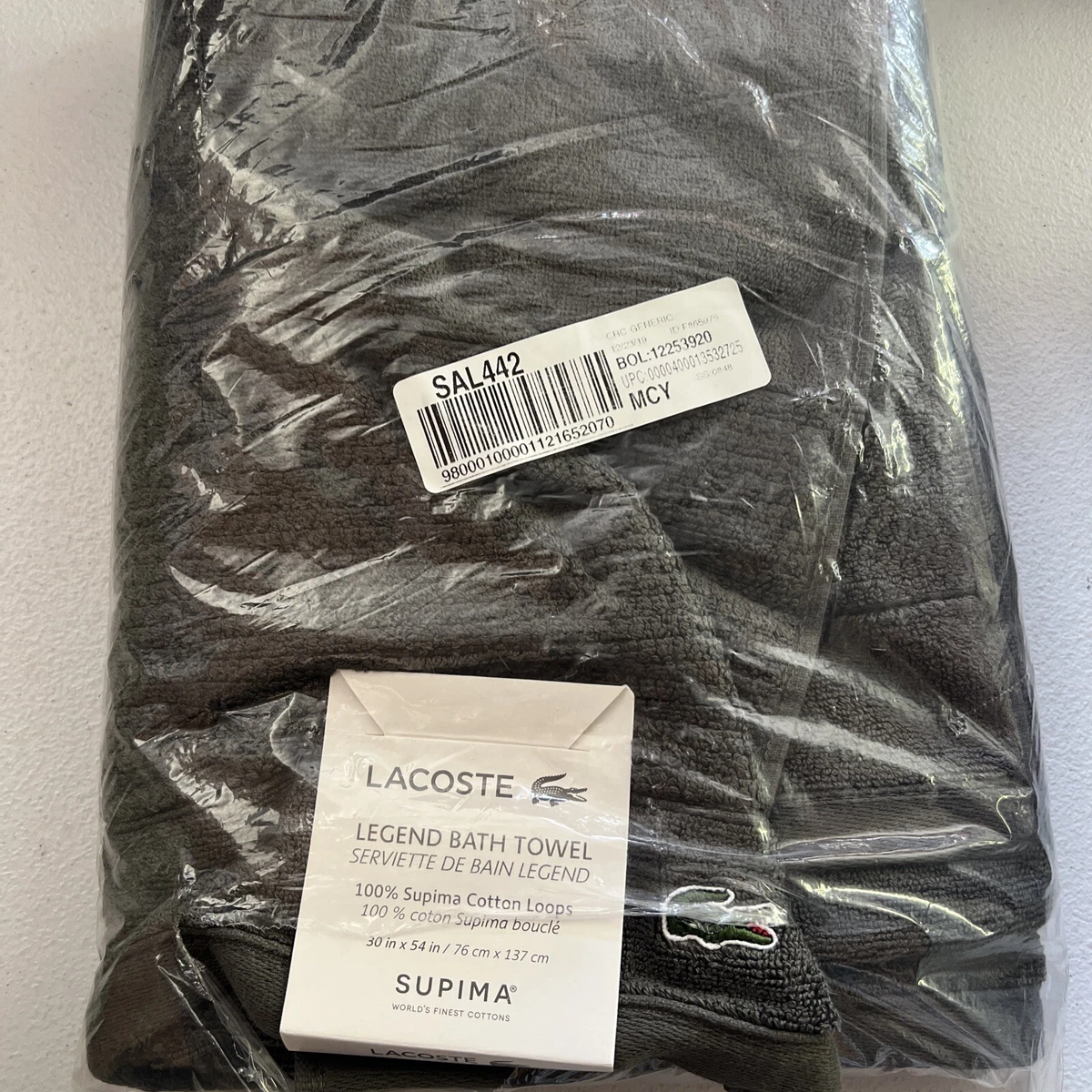 Lacoste legend bath towel outlet