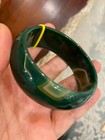 NEW 66.8gCERTIFIED 57.8mm*RARE*GORGEOUS GREEN CARNELIAN JADE稀有天然玛瑙绿玉 BANGLE — photo 3