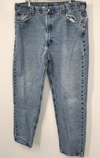 Vintage Carhartt Jeans Men's Relaxed Fit 42x32 Medium Blue Cotton Denim 42 x 32