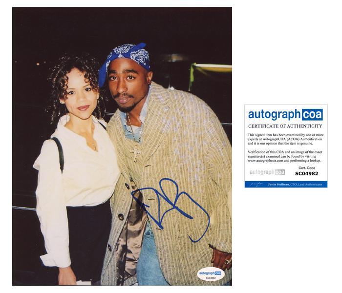 Rosie Perez AUTOGRAPH Signed Autographed Candid with Tupac 8x10 Photo ACOA