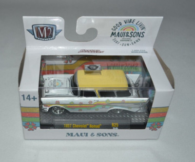 M2 MACHINES 2023 CASTLINE MAUI AND SONS - 1957 CHEVROLET NOMAD R25
