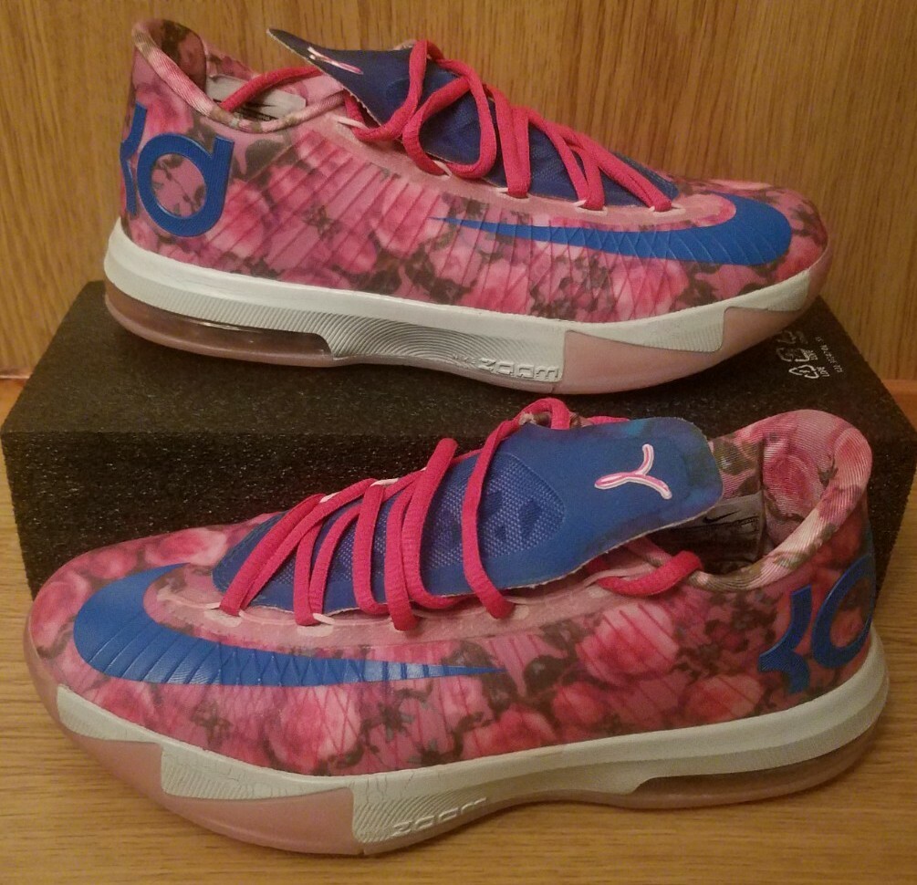 Nike KD Durant 6 VI Aunt Pearl Size 5 618216-600 Pink Floral  display picture 1