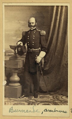 8'' x 10''  Brig. Gen. Ambrose E. Burnside, full-length studio portrait