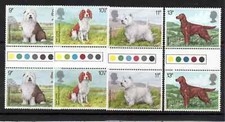 G.B. - SG. 1075 / 1078 :  1978     Dogs in TRAFFIC LIGHT GUTTER PAIRS   .