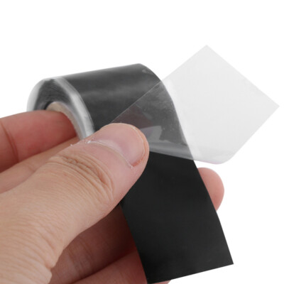  2 Rolls Electrical Duct Tape Black Self-adhesive Silicone Car Repair