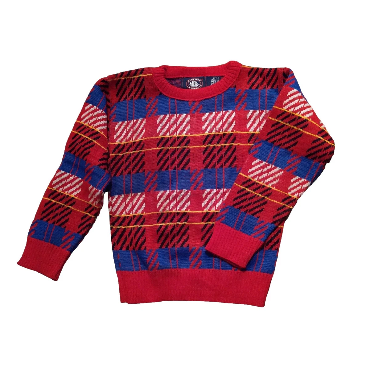 Sweat Vintage Enfant Noel Raglan Rouge - Taille S (8/10 Ans) U.M.S.