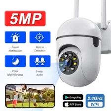 5MP Wireless WiFi Security Camera PTZ Home Smart 2-Way Audio Color Night Vision