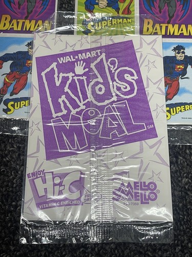 Vintage Sealed 44 Superboy Superman Batman Robin Stickers 1995 Walmart Kids Meal - Picture 6 of 16