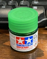 Tamiya "Mini" Acrylic model paint - X-25 81525 Clear Green (transparent gloss)