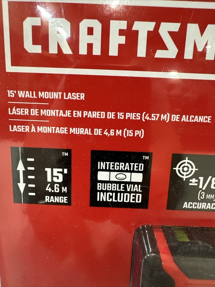 CRAFTSMAN 15ft Beam Line Generator Line Laser Level CMHT777634 eBay