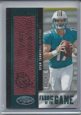 RYAN TANNEHILL 2012 CERTIFIED FABRIC OF THE GAME JUMBO FOOTBALL PATCH RC #D 2/10