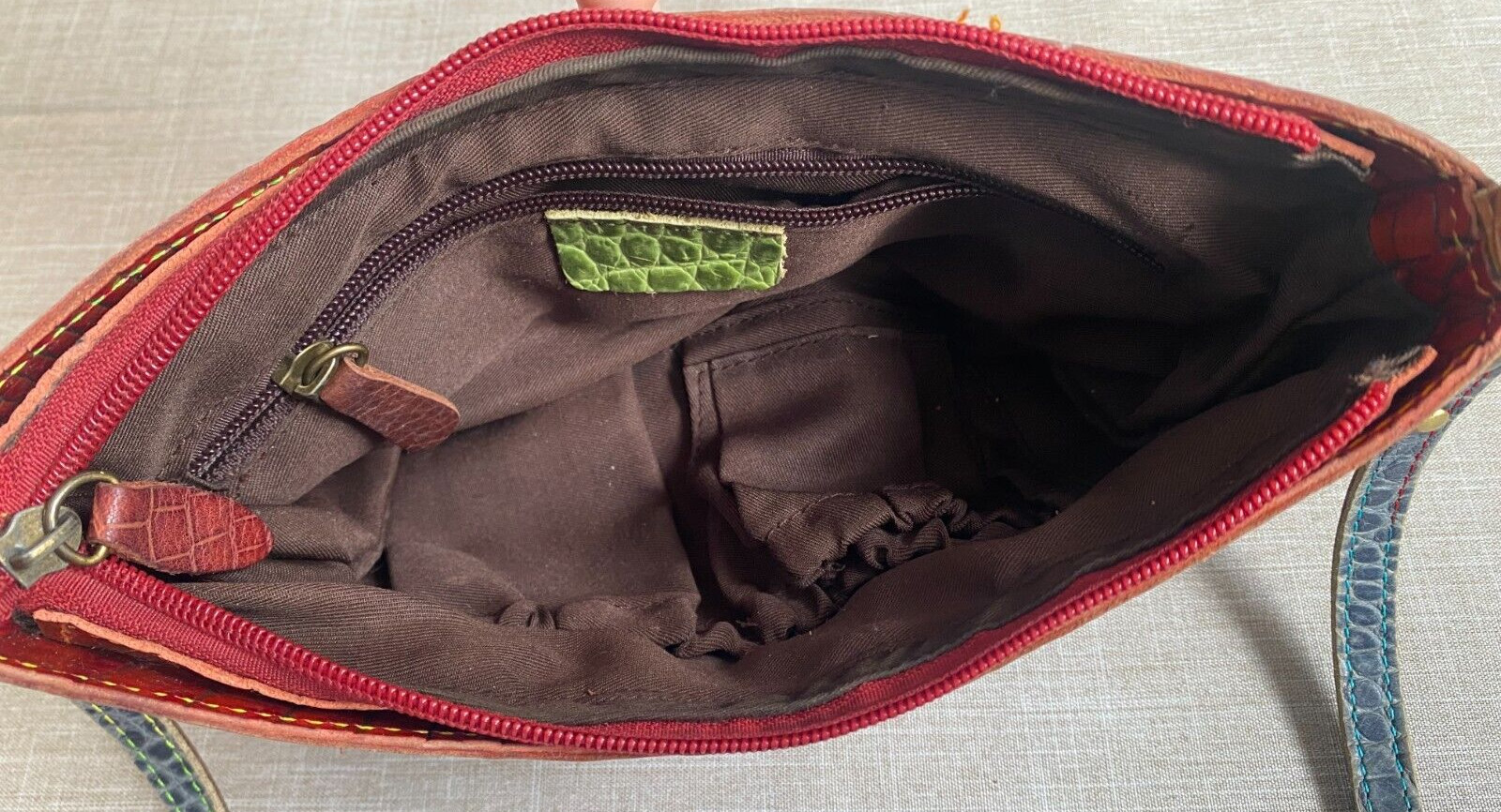 Vintage Leather Patchwork Multicolour Multi-Textu… - image 14