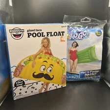 Pool Float/Raft Bigmouth Inc - Giant 5ft Taco With Bonus H2O Go Air Mat!