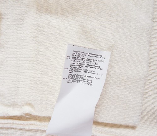 Maison Margiela Jacket Mens Small Cream Ribbed Knit Full Zip Luxury Adult FLAWS* - Picture 15 of 19