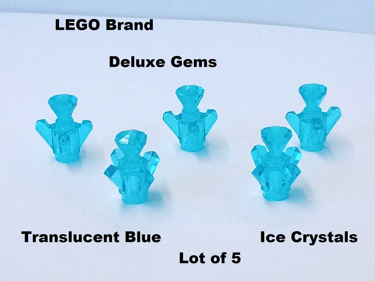 LEGO Minifigure Ice Crystal Deluxe Clear Blue Gems Lot OF 5