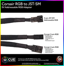 Corsair RGB to JST-SM Addressable RGB Adapter