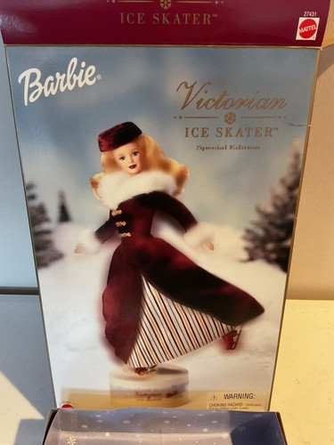 Barbie Victorian Ice Skater Special Edition Doll Mattel 2000 Rotates On Pedestal