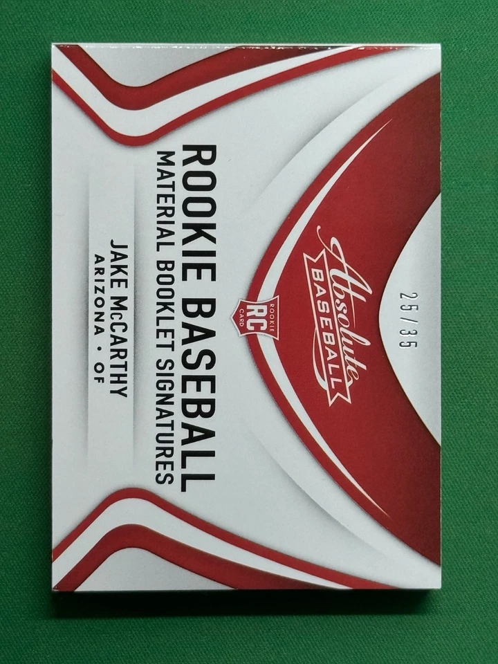 2022 Panini Absolute Material Booklet Signatures Pink #131 Jake McCarthy RC /35 - Image 3 of 4