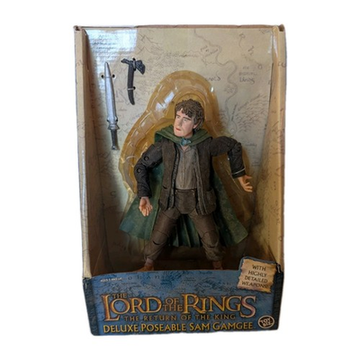 #ad #ad LOTR Return of the King Deluxe Poseable Sam Gamgee Figure 2004 Toy Biz $19.95