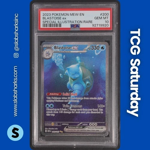 2023 POKEMON SV 151 #200/165 BLASTOISE EX SPECIAL ILLUSTRATION RARE PSA 10