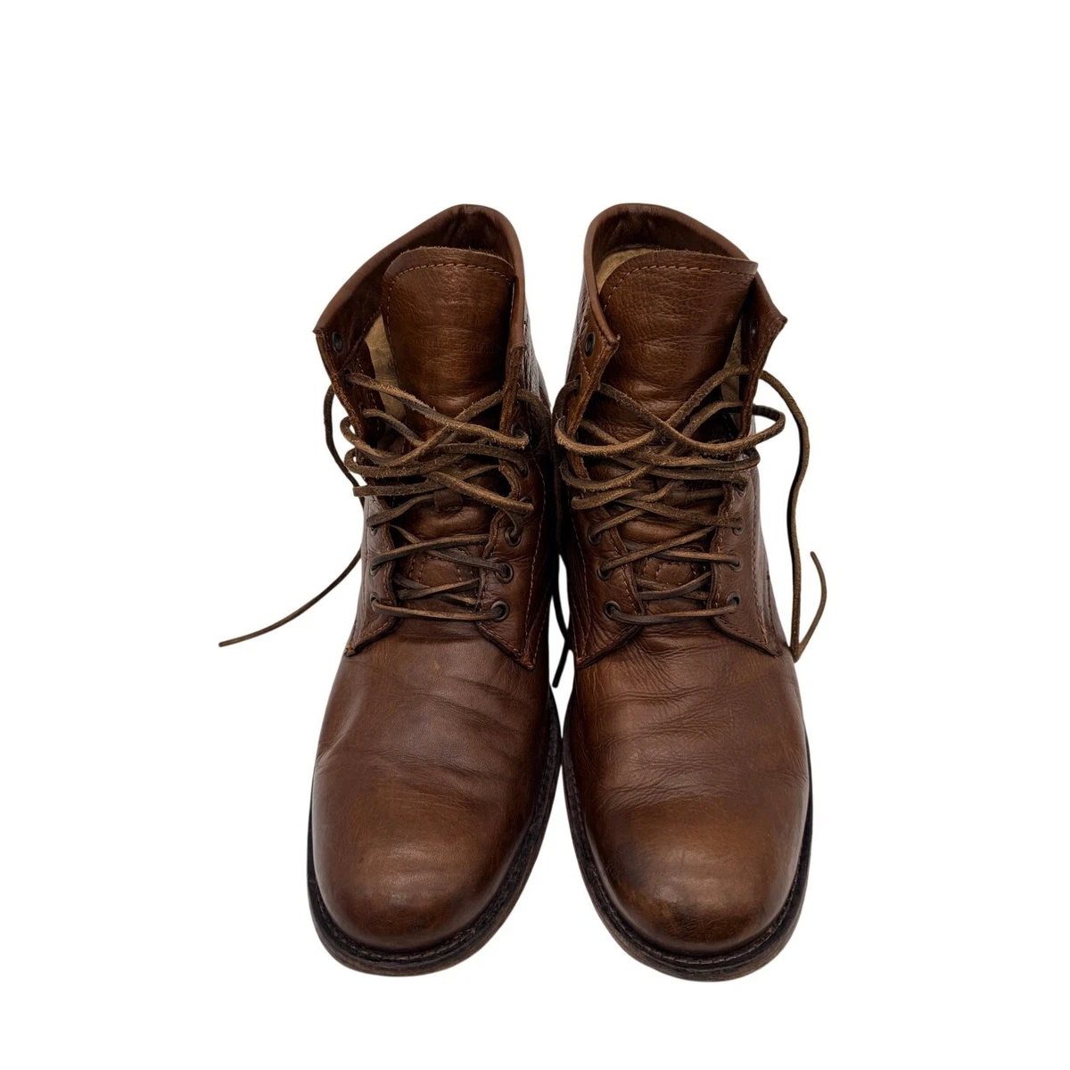 Frye Earl Wingtip Lace Up Men\'s Leather Boots Size 7.5D Brown Lug Soles 84138 Frye Men main image 2