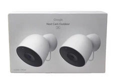 Google Nest Cam Outdoor wired, 2nd gen 2K Video and Gemini  2Pack Snow