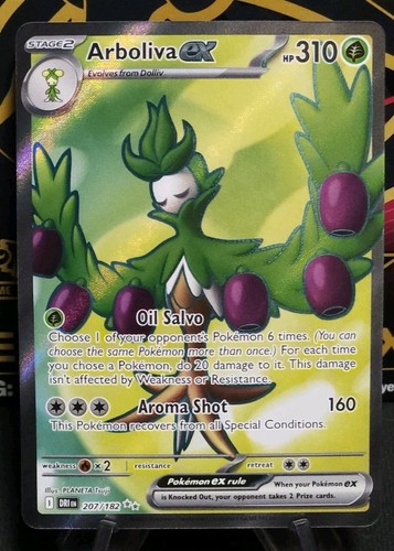 Pokémon Arboliva ex 207/182 Ultra Rare Destined Rivals Scarlet & Violet NM 