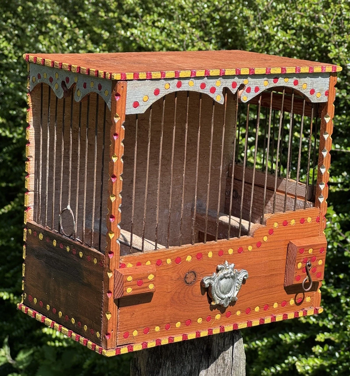 Vintage Hand Made Wooden Mule / Goldfinch / Canary /Small Bird Cage
Opens in a new window or tab