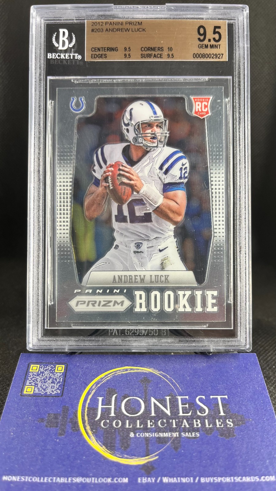 Andrew Luck (RC) Grade 9.5 - 2012 Panini Prizm Rookie BGS 9.5 #203