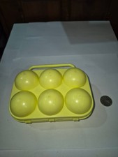 Plastic Egg Holder, Holds 6 Eggs - Yellow Picnic Camping OT29