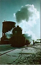 Vintage 1951 Boston & Albany Steam Locomotive Postcard Weehawken NJ