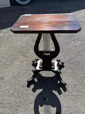 solid wood regency Lyre side table