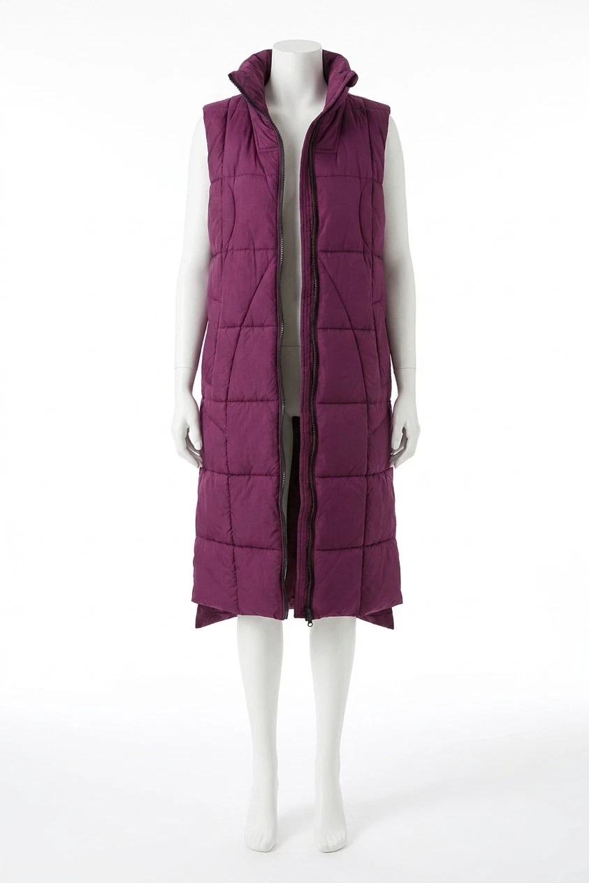 Free People On The Move Packable Puffer Vest Black Cherry