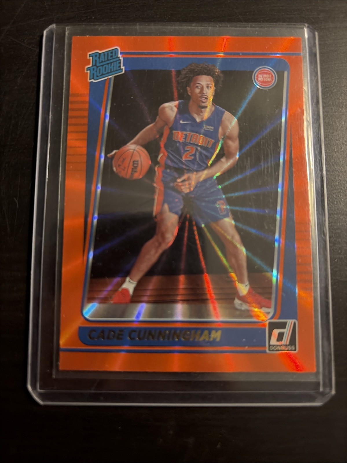 2021-22  Panini Donruss - Cade Cunningham Rated Rookie #211 Orange Laser (RC)