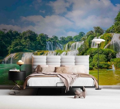 3D Nature Waterfull Self-adhesive Removeable Wallpaper Wall Mural 300