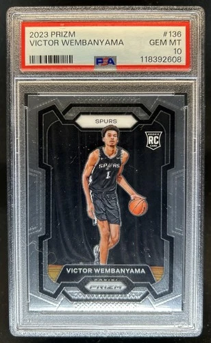 2023-24 Panini Prizm Victor Wembanyama RC Rookie #136 Spurs PSA 10 GEM MINT