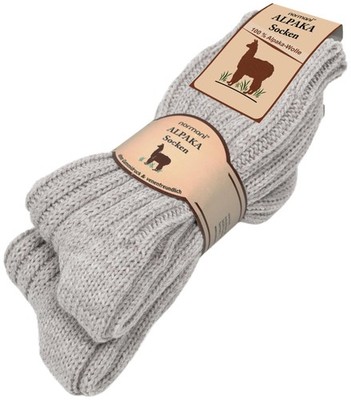 2 Paar normani  Alpaka Socken 100% mit Schafwolle super warm