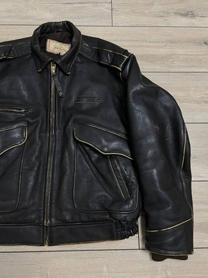 70s Lee Trevor　ライダースジャケットヴィンテージ　Mサイズ Vintage Rare Lee Trevor Men's Leather Jacket Motorcycle Insulated