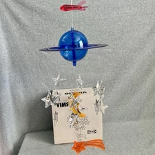 IKEA VIMSIG Space Mobile Comet Stars Saturn Rocket Baby Crib 1990 Vintage