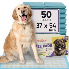 PetsWorld Health Monitoring Dog Pee Pads 37"x54" 50 Count   XXXL Color-Cha