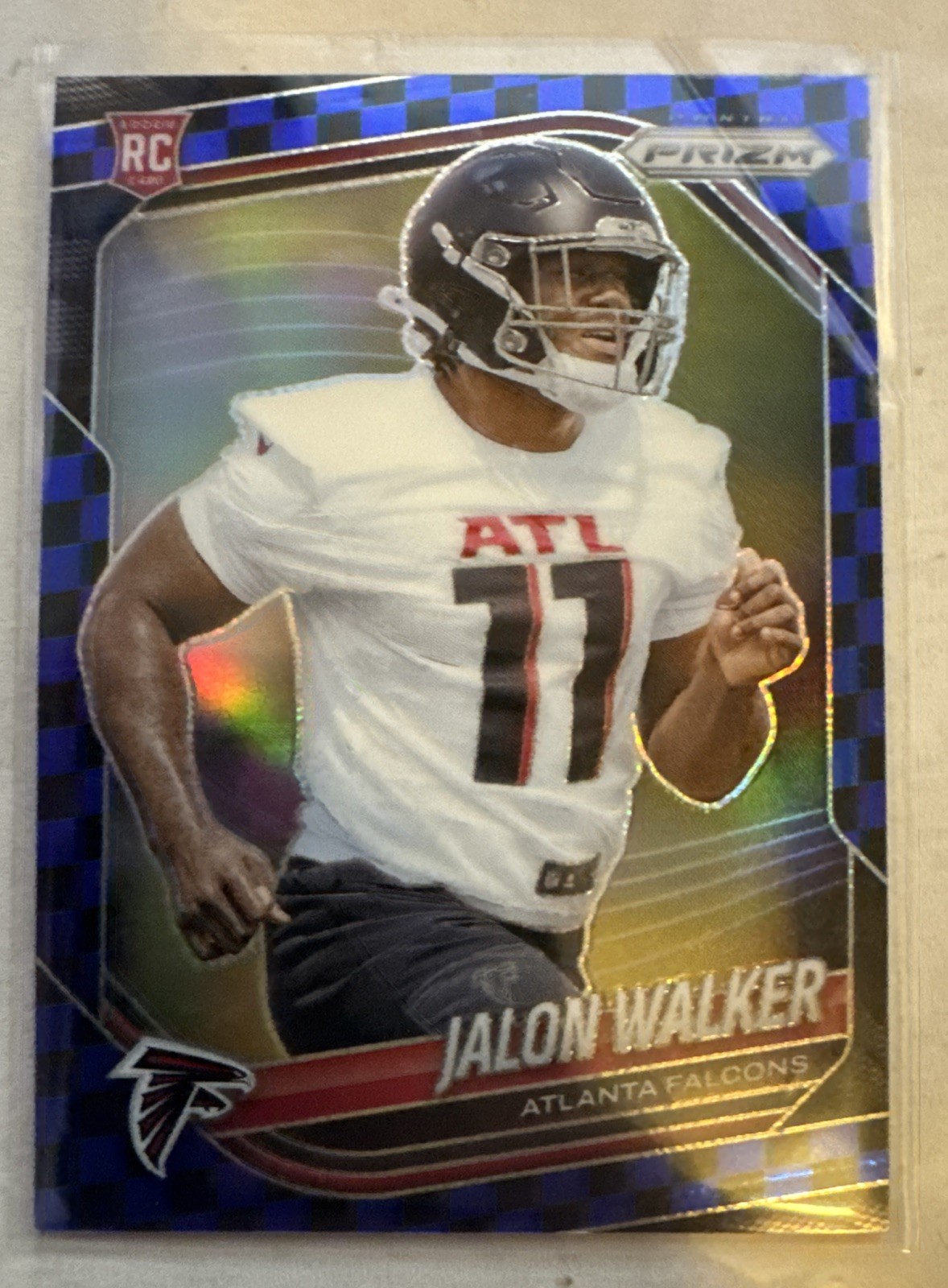 2025 Panini Prizm Jalon Walker #398 Blue & Black Checkerboard Prizm RC