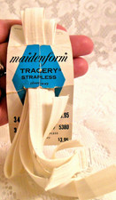 Maidenform New old stock vintage bra straps set of 2 white colored circa 1970s