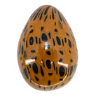 Vintage MCM Murano Style Art Glass Egg 9 Murrines Cane Pattern Modernist 2.1 In