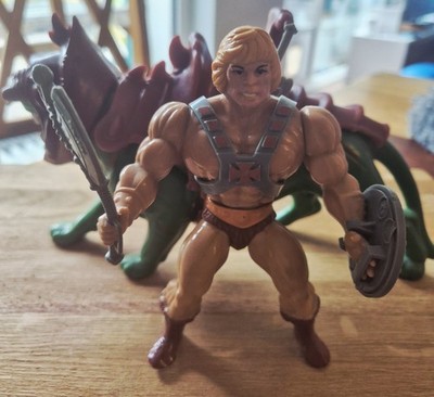 He-Man + Battle Cat / Motu Masters Of The Universe / 80er Vintage Action-Figuren