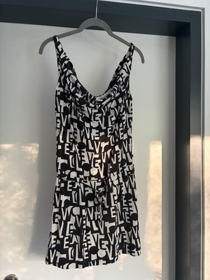 Diane von Furstenberg Kleid Gr. 2 (XS/34) schwarz/ weiß mit Bindegürtel wie neu