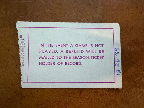 1988 AFC Wildcard Playoff Football Ticket Minnesota Vikings Los Angeles Rams - Bild 2 von 2