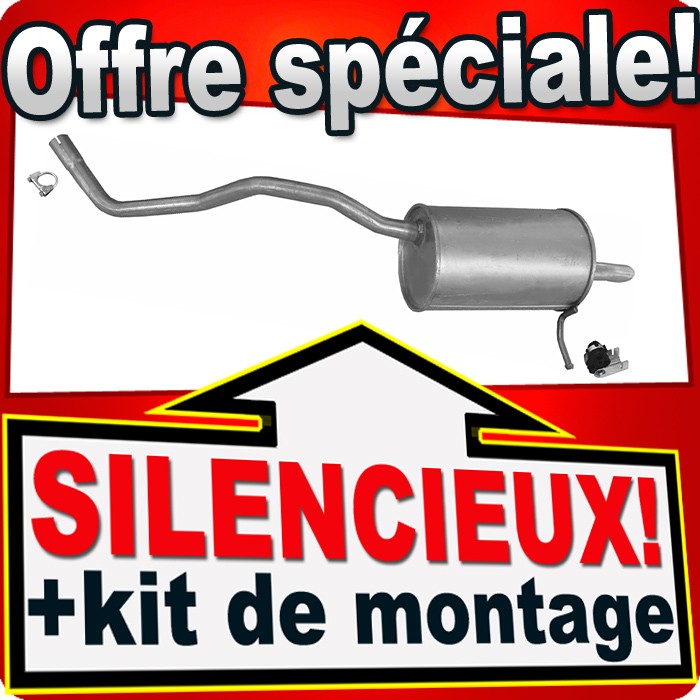 Silencieux arrière Clio IV 1.2 essence et GPL en acier renforcé