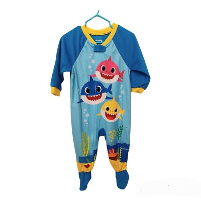 Nickelodeon Baby Shark Blanket Sleeper Pajamas-18M-Footed-Fleece-Zip Front 